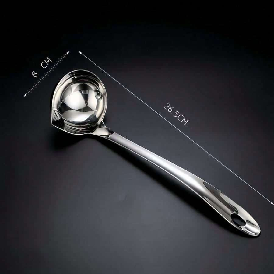 1pc 11-Inch Stainless Steel Oil Skimmer, Kitchen Oil Water Separator
