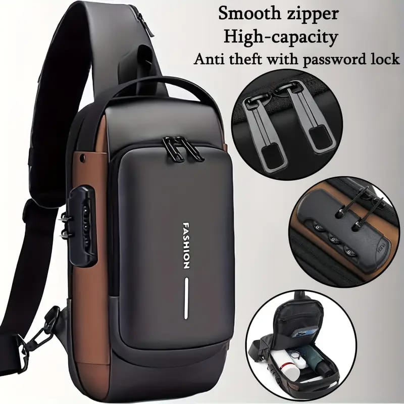 Water Resistant Mens Oxford Cloth Leisure Crossbody Bag