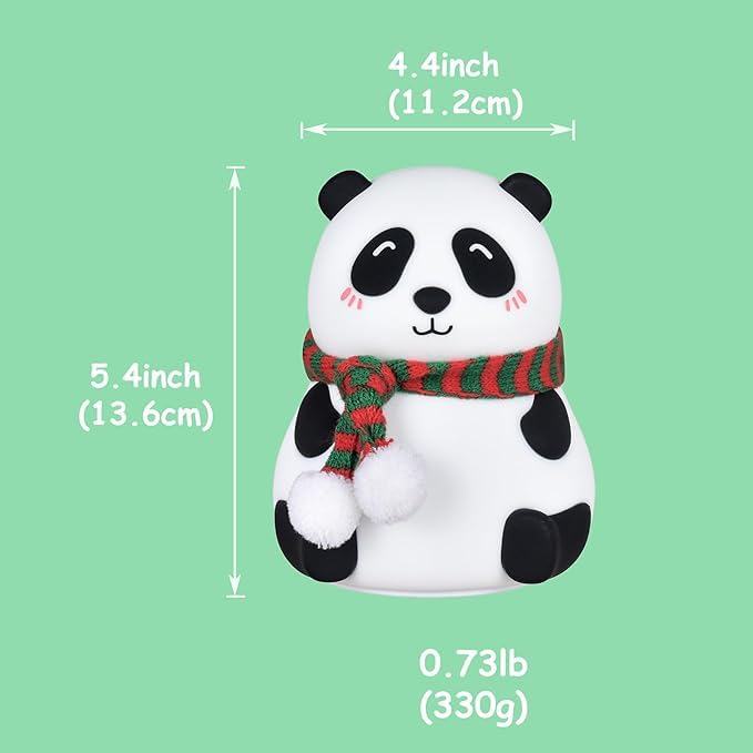 Big Panda Night Light LED Silicone Squishy Animal Lamp for Kids