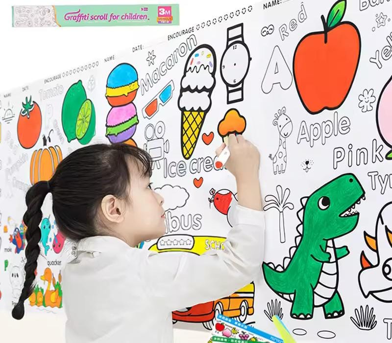 Children's Drawing Roll, Coloring Paper Roll for Kids