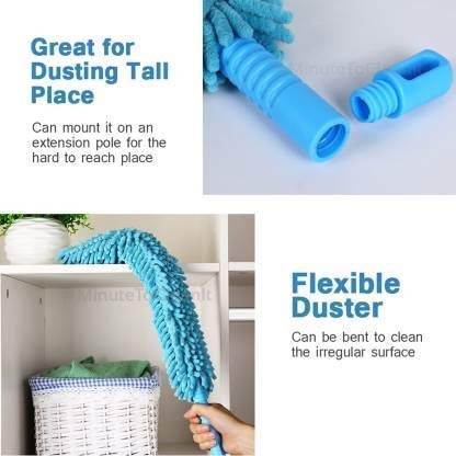 Foldable Multipurpose Microfiber Ceiling Fan Duster with Extendable Handle β 360Β° Rotating Cleaning Brush for Home, Ceiling, Walls & Furniture