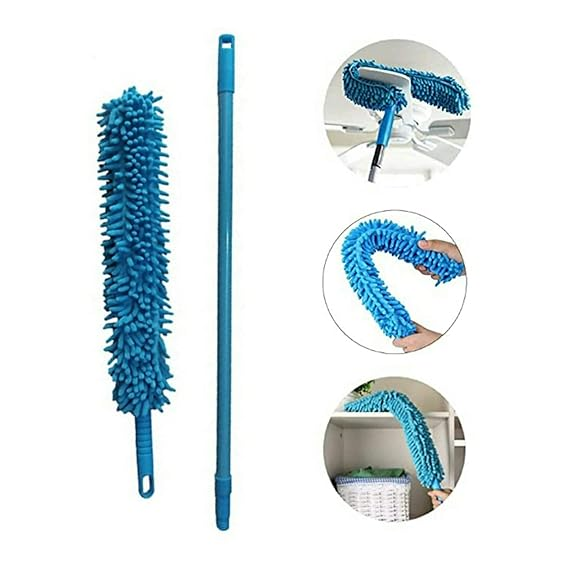 Foldable Multipurpose Microfiber Ceiling Fan Duster with Extendable Handle β 360Β° Rotating Cleaning Brush for Home, Ceiling, Walls & Furniture