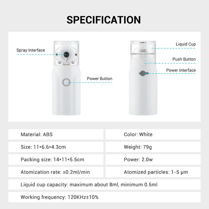Portable Handheld Nebulizer for Easy Breathing