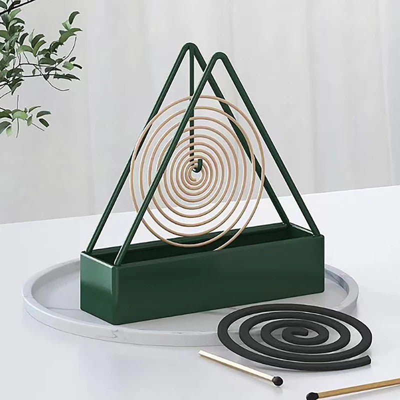Pack Of 3- Coil Insense Burner| Mosquito Coils Holder Full Metal Triangular | Hanging Coil Tray Ash Catcher Storage