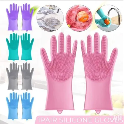 Dishwashing Gloves- Silicone Kitchen Scrub