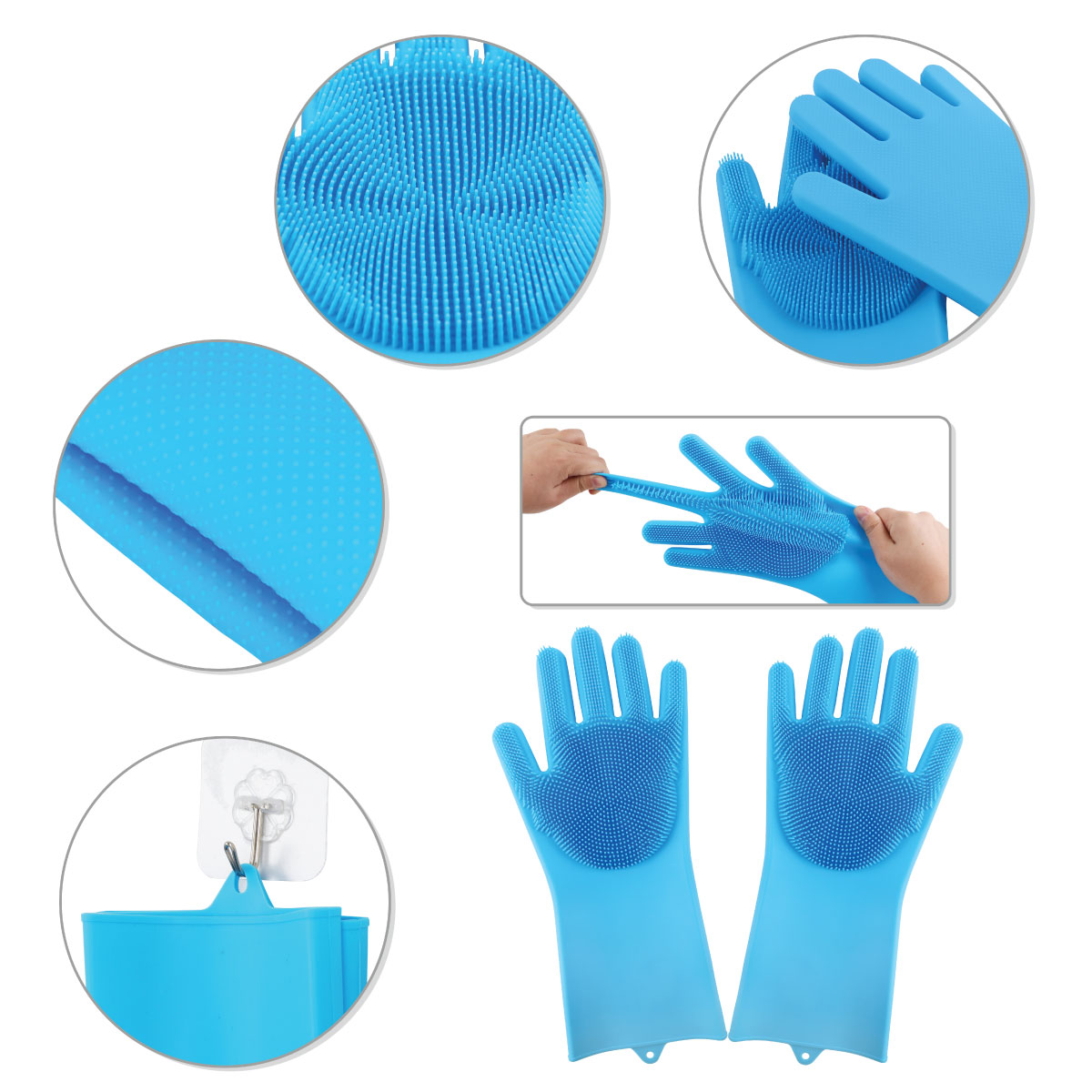 Dishwashing Gloves- Silicone Kitchen Scrub