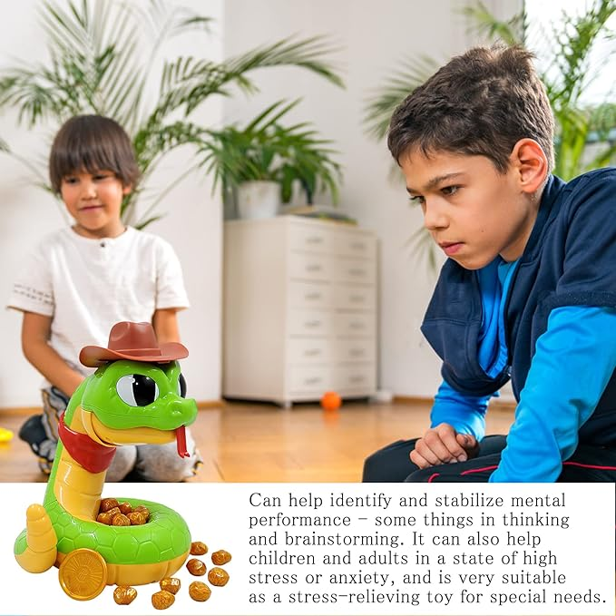 Multiplayer  Electric Rattlesnake |Scary Hand Biting Game Classic Family Interactive Toys