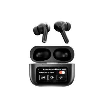 AirPods Pro A9 (Black) – Wireless Bluetooth Earbuds with Dual Noise Reduction (ANC + ENC), Battery Display & Smart Touch Control