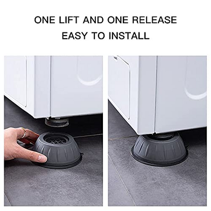 Premium Anti-Vibration Pads (Pack of 4) for Washing Machines, Dryers & Appliances – Heavy-Duty Shock Absorbing Rubber Feet, Noise & Vibration Reduction