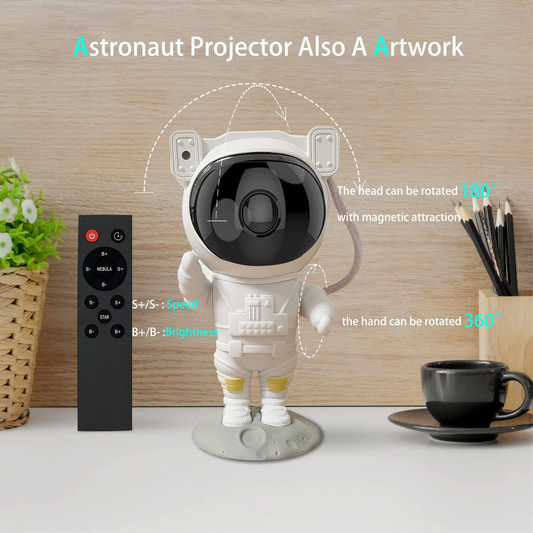 Astronaut Galaxy Star LED Projector Night Light With Remote Control