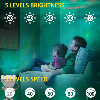 Astronaut Galaxy Star LED Projector Night Light With Remote Control