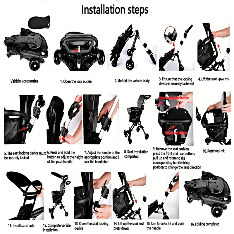 Compact Travel Baby Stroller – Lightweight, Foldable, Airplane Cabin Friendly