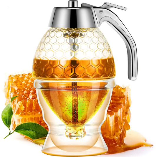 200ml Acrylic Honey & Syrup Dispenser with Stand