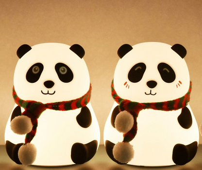 Big Panda Night Light LED Silicone Squishy Animal Lamp for Kids