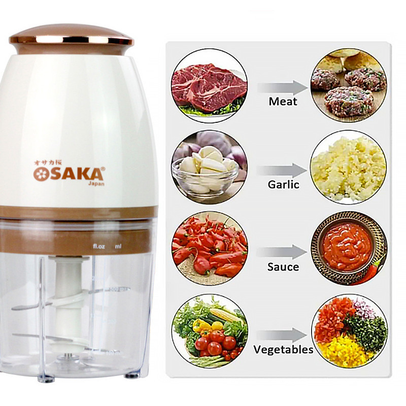 700mL Electric Food Chopper Capsule Cutter – Multi-Function Spin Blender, Ice Grinder, Mixer, Mincer, Masher & Juicer for Kitchen Use
