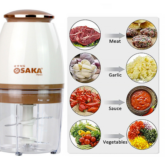 700mL Electric Food Chopper Capsule Cutter – Multi-Function Spin Blender, Ice Grinder, Mixer, Mincer, Masher & Juicer for Kitchen Use