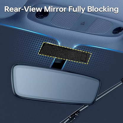 Car Sun Shade Windshield Cover - 31"x52" Black | UV Block & Heat Insulation Fabric for Maximum Sun Protection