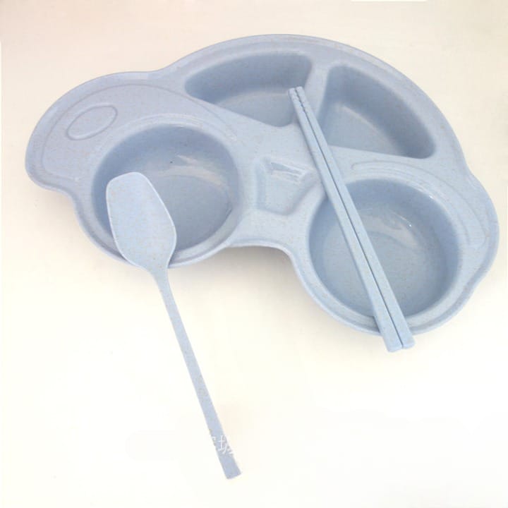 Happier Toddler Infant Baby Dishes Cartoon Car Shape plate