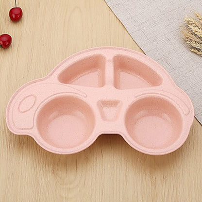 Happier Toddler Infant Baby Dishes Cartoon Car Shape plate