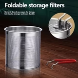 Stainless Steel Deep Frying Pot with Oil Draining Rack & Lid