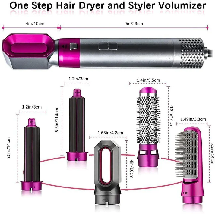 Decent 5 in 1 Multifunctional Hair Styler for Women | Hair Dryer, Curler, Straightener, Volumizer & Brush in One