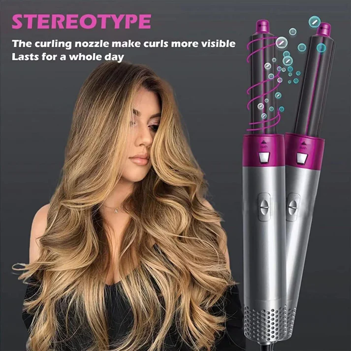 Decent 5 in 1 Multifunctional Hair Styler for Women | Hair Dryer, Curler, Straightener, Volumizer & Brush in One