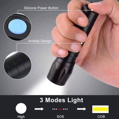 LED Torch Rechargeable, Super Bright Adjustable Focus Flashlight