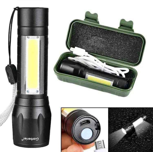 LED Torch Rechargeable, Super Bright Adjustable Focus Flashlight