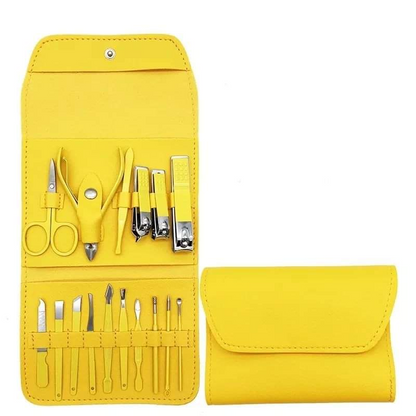 16-piece manicure pedicure set with case