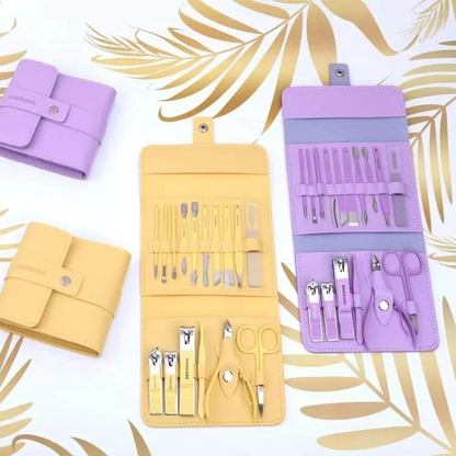 16-piece manicure pedicure set with case