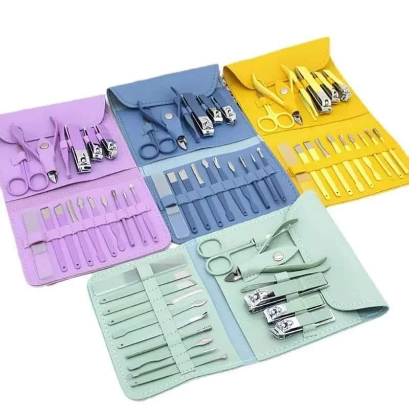 16-piece manicure pedicure set with case