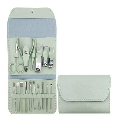 16-piece manicure pedicure set with case