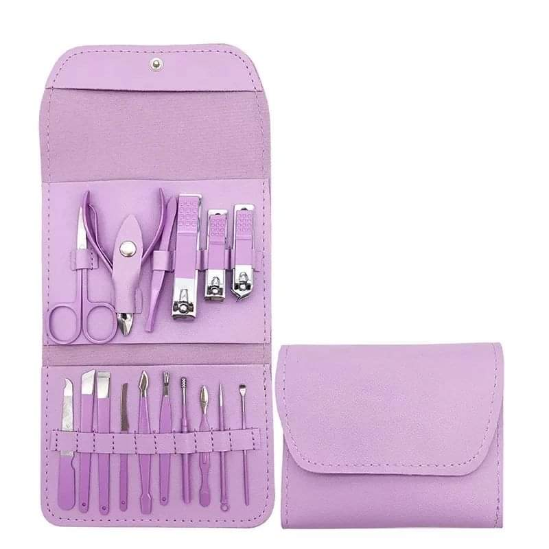16-piece manicure pedicure set with case