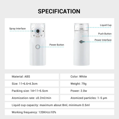 Portable Handheld Nebulizer for Easy Breathing