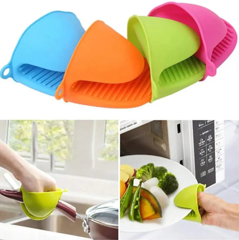 Silicone Oven Mitts Heat Resistant  (Pair 1) Non-Slip Pot Holders for Kitchen, BBQ & Baking – Waterproof Cooking Gloves (1 Pair)