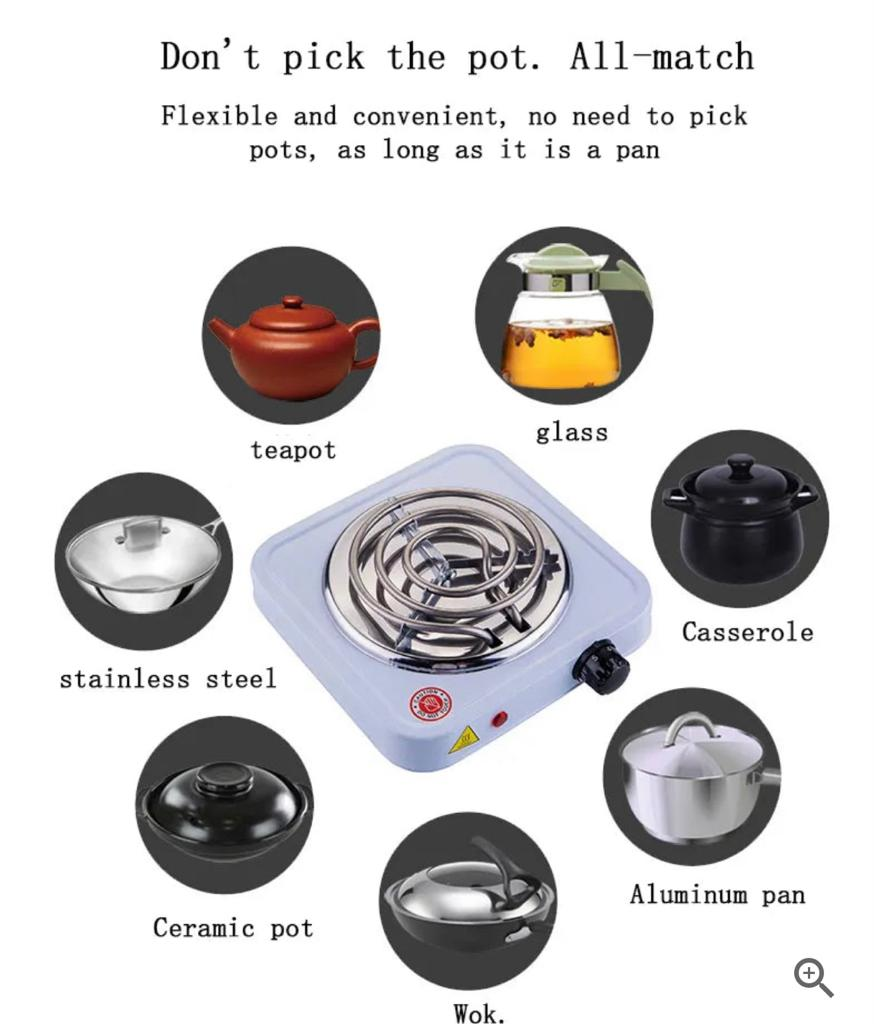 RAF Electric Stove For Cooking – Electric Cholha 1000W | Automatic