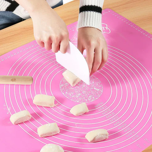 Non-Stick Silicone Dough & Roti Rolling Mat – Extra-Large, Heat-Resistant, Reusable Baking Surface for Roti, Chapati, Pizza & Pastry Dough