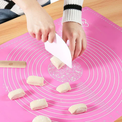 Non-Stick Silicone Dough & Roti Rolling Mat – Extra-Large, Heat-Resistant, Reusable Baking Surface for Roti, Chapati, Pizza & Pastry Dough