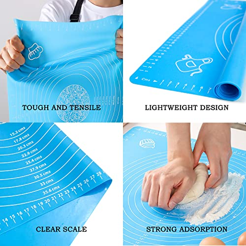 Non-Stick Silicone Dough & Roti Rolling Mat – Extra-Large, Heat-Resistant, Reusable Baking Surface for Roti, Chapati, Pizza & Pastry Dough