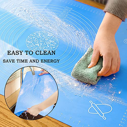 Non-Stick Silicone Dough & Roti Rolling Mat – Extra-Large, Heat-Resistant, Reusable Baking Surface for Roti, Chapati, Pizza & Pastry Dough