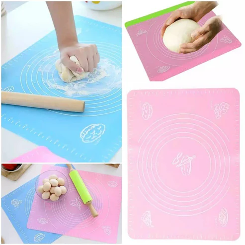Non-Stick Silicone Dough & Roti Rolling Mat – Extra-Large, Heat-Resistant, Reusable Baking Surface for Roti, Chapati, Pizza & Pastry Dough