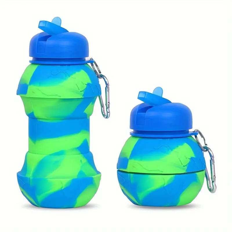 Collapsible BPA-Free Silicone Football Water Bottle - 550 ML