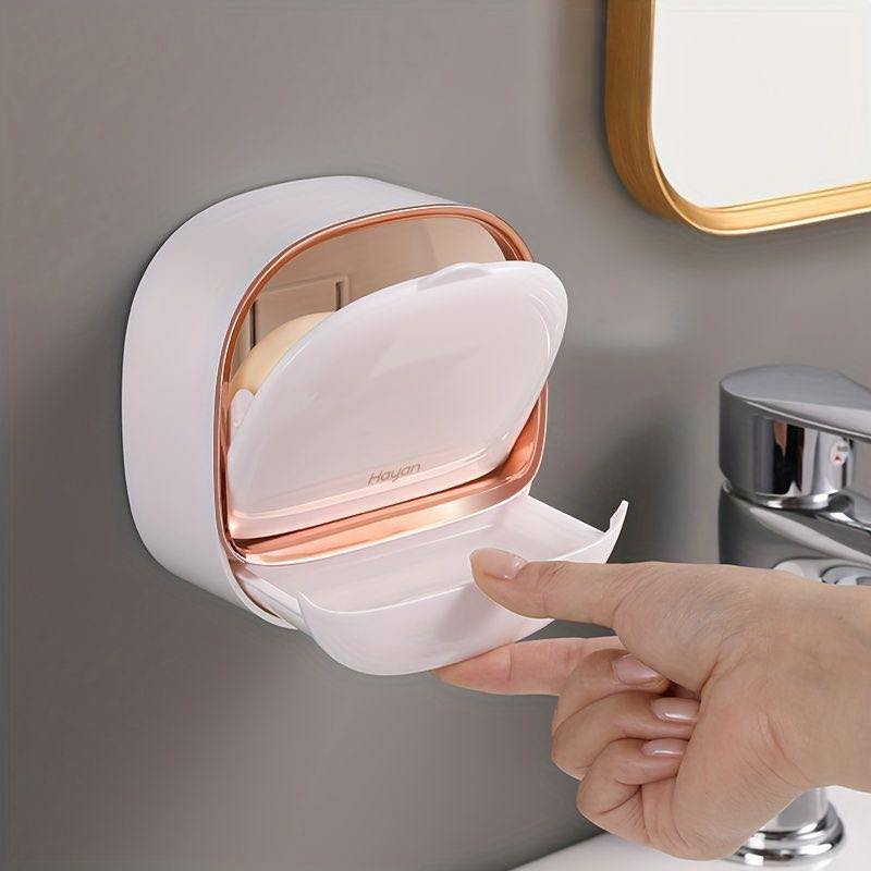Wall Mounted Soap Box With Flip Cover