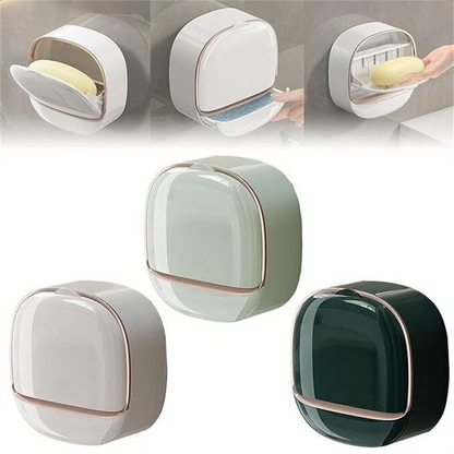 Wall Mounted Soap Box With Flip Cover