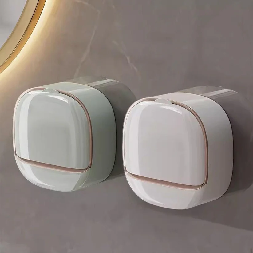 Wall Mounted Soap Box With Flip Cover