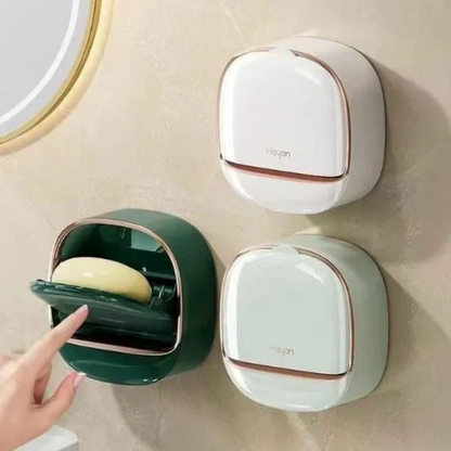 Wall Mounted Soap Box With Flip Cover