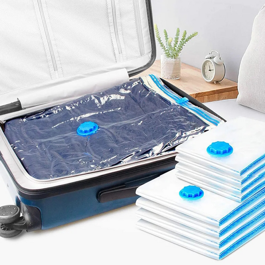 Vacuum Storage Bags – (5 Pack) with Hand Pump |  Save Up to 80% Space!