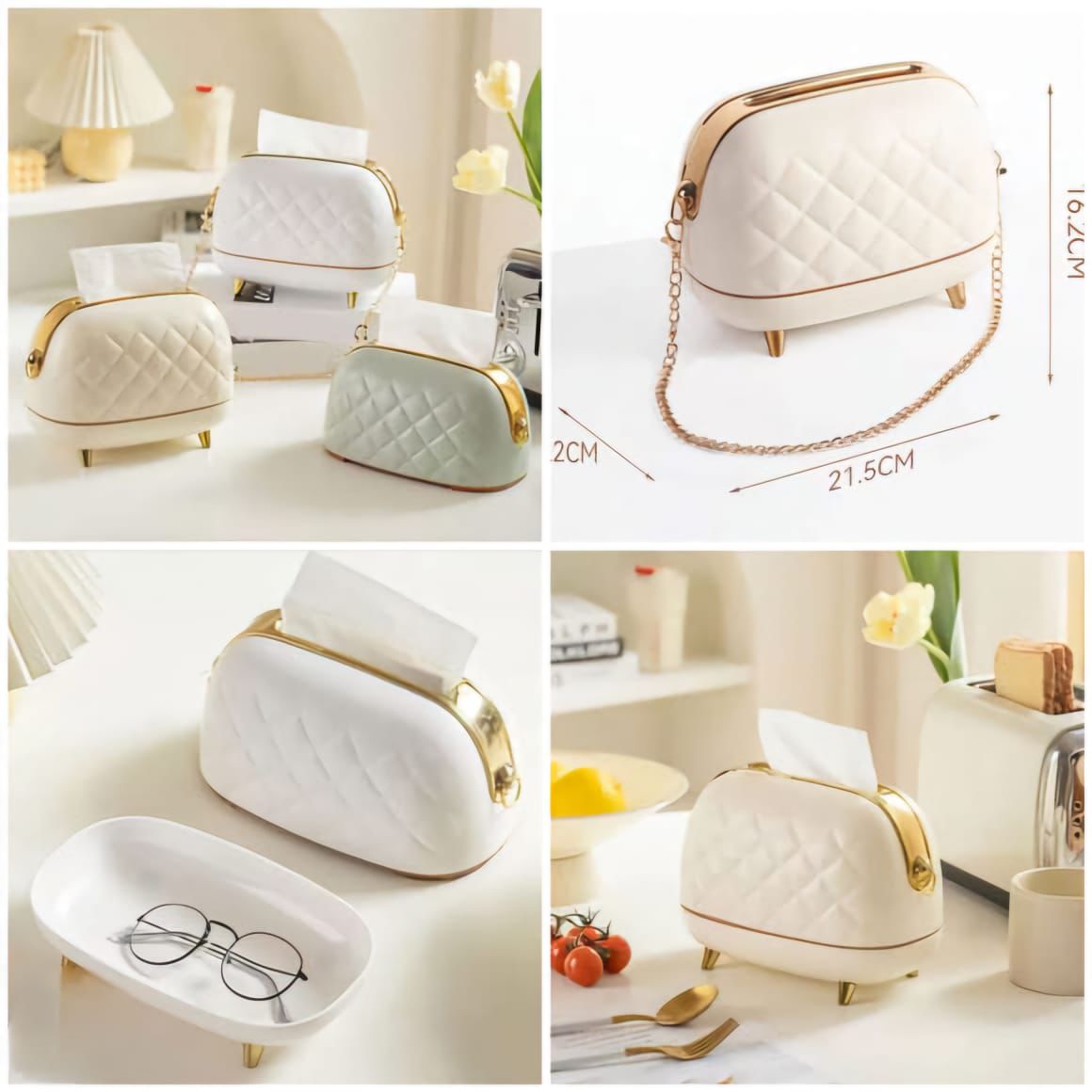 Luxury Handbag Style Tissue Box Holder