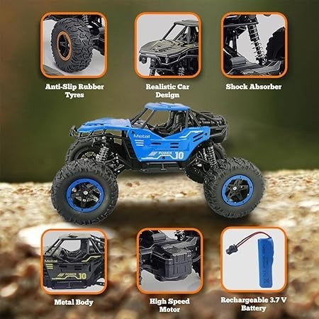 Remote Control Monster Truck with Mist Smoke & LED Lights
