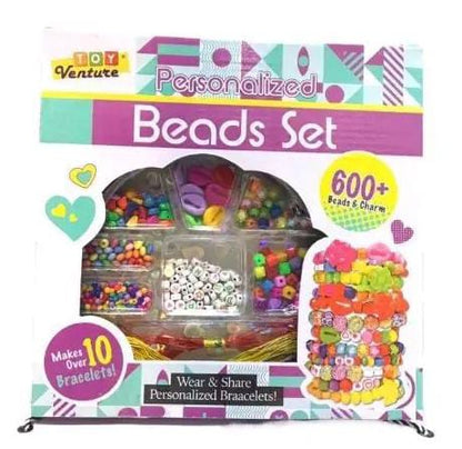 Toy Venture Personalized Beads Set – 600+ Beads & Charms
